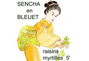 Thé vert parfumé Sencha en bleuet