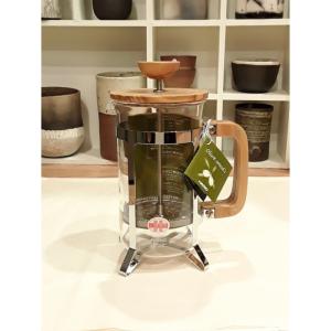 Cafetière Hario Piston verre et bois d'olivier