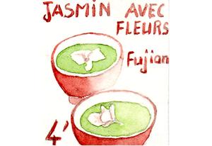 Thé vert parfumé Jasmin avec fleurs