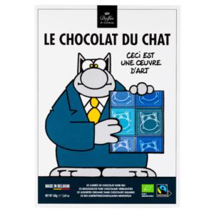 Assortiments de 32 carrés gourmands Le Chat au chocolat noir