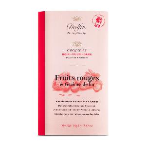 Chocolat noir Fruits rouges et graines de lin