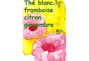 Thé blanc parfumé framboise-citron-gingembre