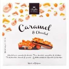 Caramel et chocolat au lait et amandes