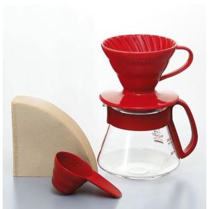 Kit cafetière Hario V60 rouge