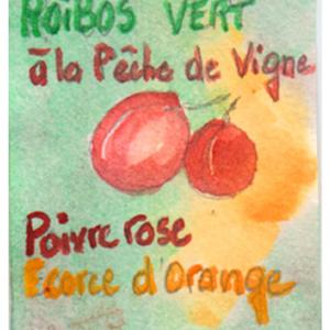 Rooïbos vert à la pêche de vigne