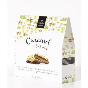Caramel et chocolat noir et pistaches grillées Dolfin