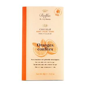 Chocolat noir aux écorces d'orange confites