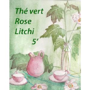 Thé vert parfumé rose litchi