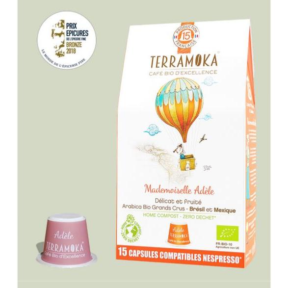 Mademoiselle Adèle : café bio capsules compostables Terramoka