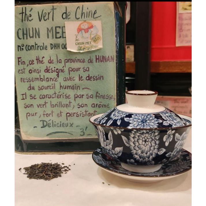 Thé vert  de Chine Chun mee Sachet 100 grammes