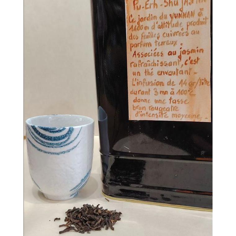 Puerh Shu au jasmin Sachet 100 grammes