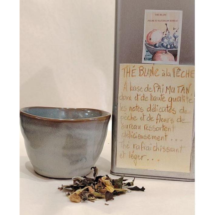 Thé blanc parfumé pêche et fleurs de sureau Sachet 100 grammes