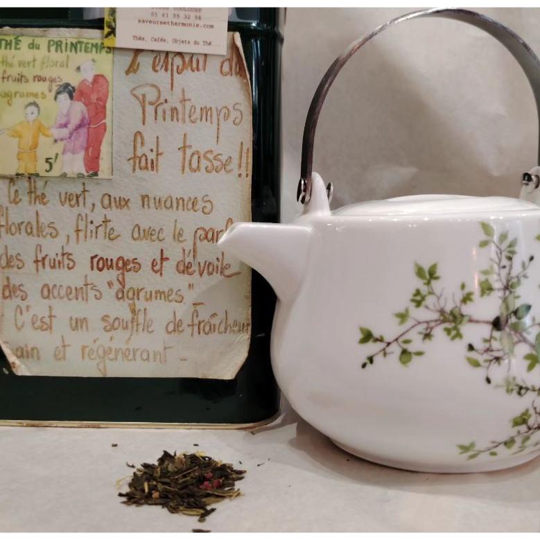 Thé vert parfumé du Printemps Sachet 100 grammes