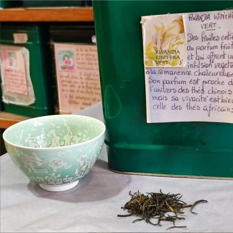 Thé vert d'Afrique Rwanda Kinhihira vert Sachet 100 grammes