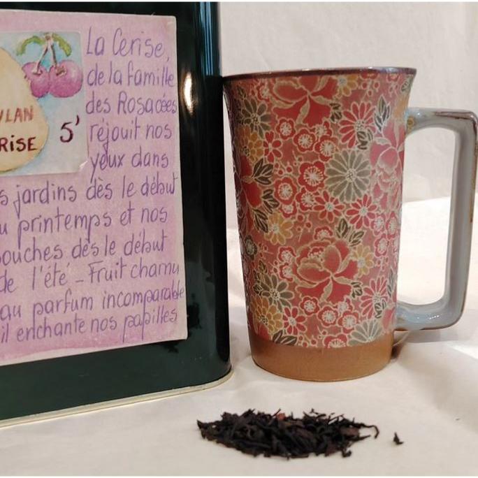 Thé noir parfumé Cerise Sachet 100 grammes