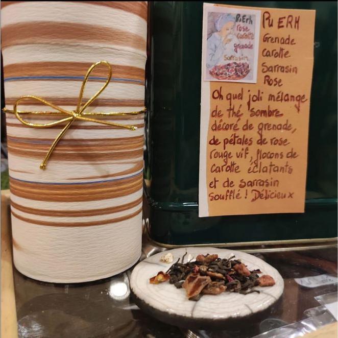 Pu Erh Grenade, carotte, sarrasin, rose Sachet 100 grammes