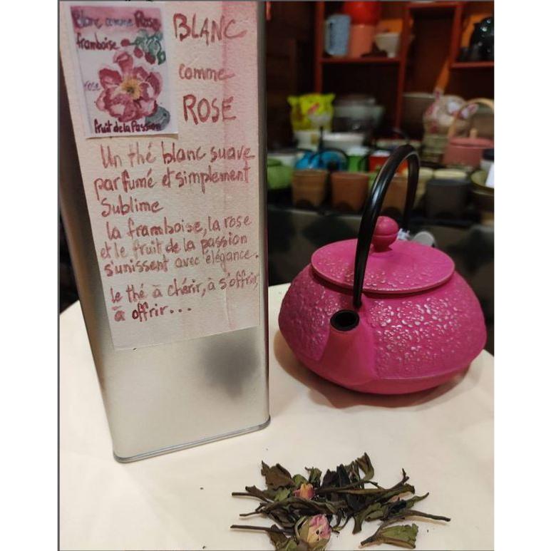 Thé blanc parfumé Blanc comme Rose Sachet 100 grammes