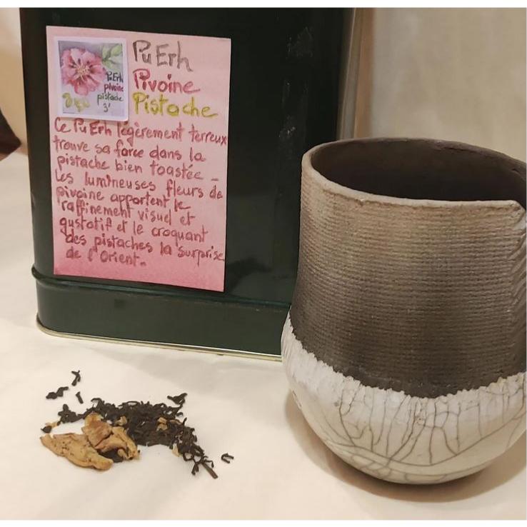Pu Erh Pistache et Pivoine Sachet 100 grammes