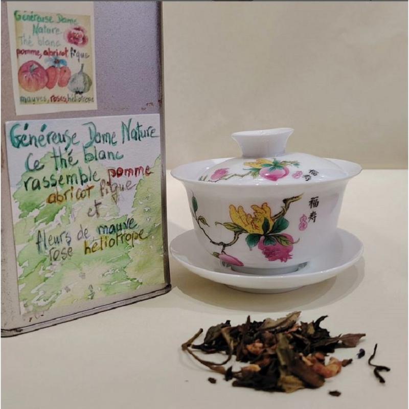 Thé blanc parfumé Généreuse Dame Nature Sachet 100 grammes