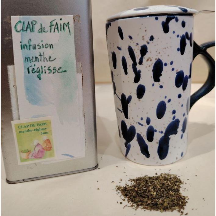 Infusion de plantes Clap de Faim : menthe réglisse Sachet 100 grammes