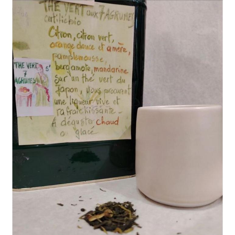 Thé vert parfumé aux 7 agrumes Sachet 100 grammes