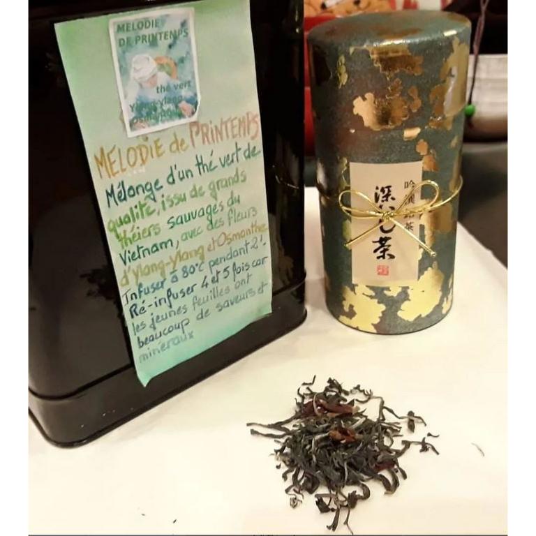 Thé vert parfumé Mélodie de printemps Sachet 100 grammes