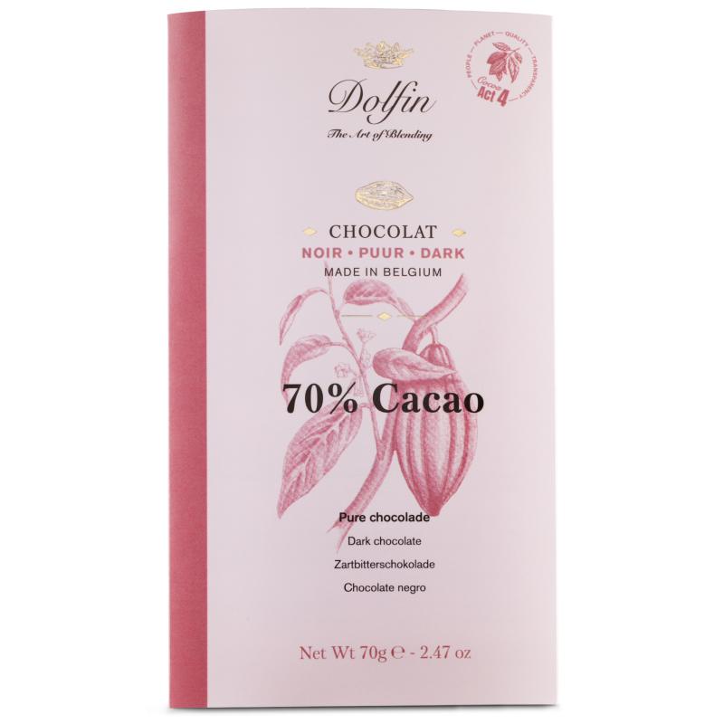 Chocolat noir 70% cacao Dolfin