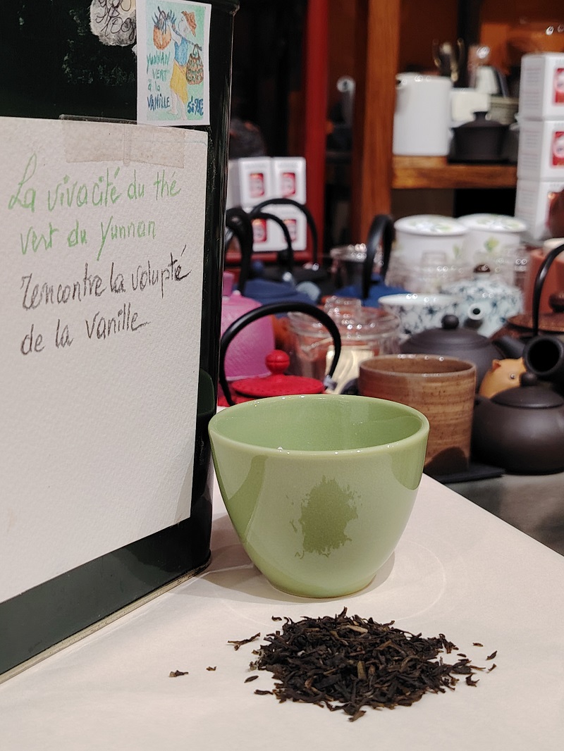 boite de thé vert yunnan vanille-thé en vrac
