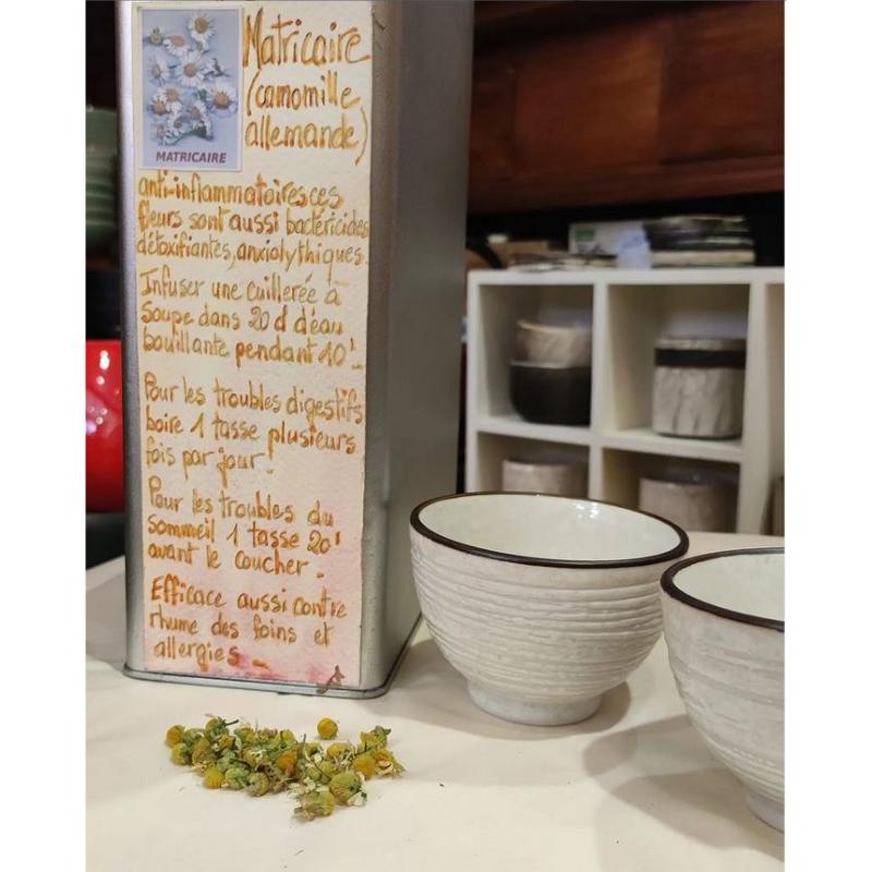 Infusion de plantes Camomille Matricaire Sachet 100 grammes