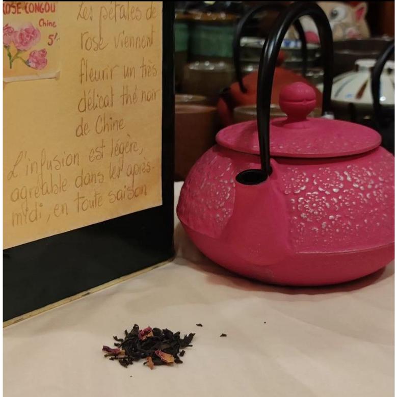 Thé noir parfumé Rose Congou Sachet 100 grammes