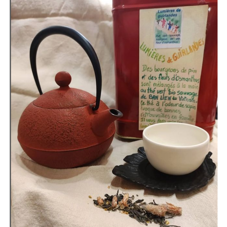 Thé vert du Vietnam parfumé Lumières de Guirlandes Sachet 100 grammes