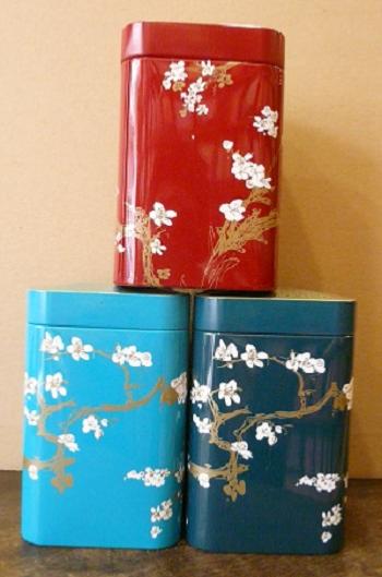 Ensemble de boîtes à thé fleurs de cerisier