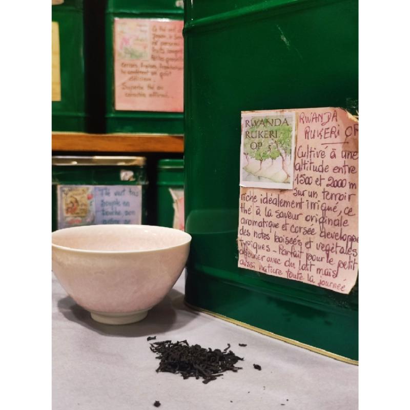 Thé noir d'Afrique Rwanda Rukeri OP Sachet 100 grammes