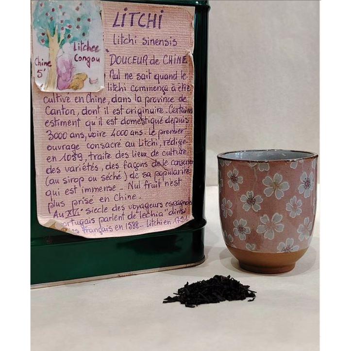 Thé noir parfumé au Litchi Sachet 100 grammes