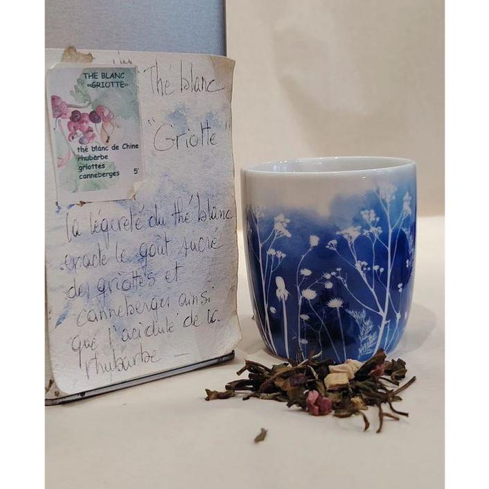 Thé blanc parfumé Griotte - Griotte,canneberge,rhubarbe Sachet 100 grammes