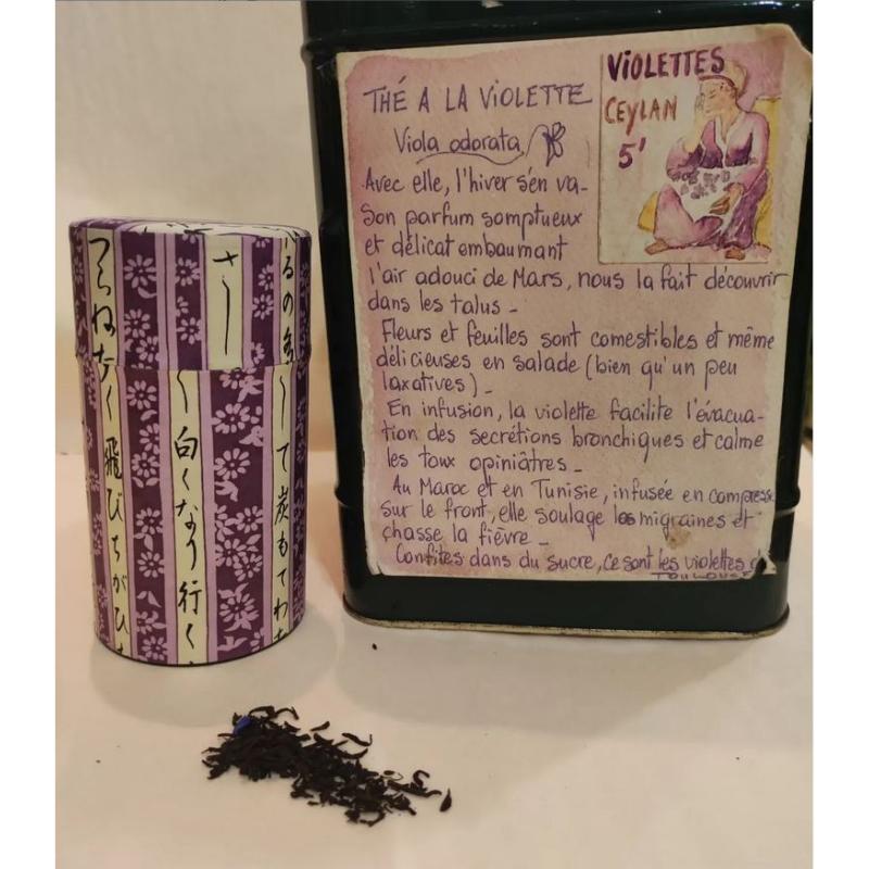 Thé noir parfumé Violette Sachet 100 grammes