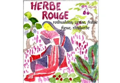 Dans le Rooibos  Herbe rouge, les fruits rouges : cerise, fraise, agrémentées de figue séchée trouvent un complément subtil dans la rhubarbe.