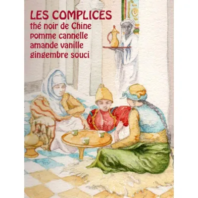 Pomme, amande, cannelle, vanille et gingembre se retrouvent autour d'un thé noir de Chine très doux, offrant une tasse très odorante, extrêmement chaleureuse et voluptueuse.