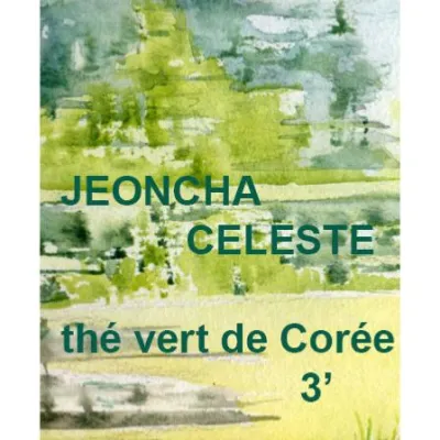 Les feuilles du thé vert de Corée Jeoncha Celeste sont cueillies au printemps. D'un vert sombre, façonnées en aiguilles, elles donnent une liqueur vert clair à la texture veloutée. Nous trouvons des notes végétales et légèrement astringentes avec une