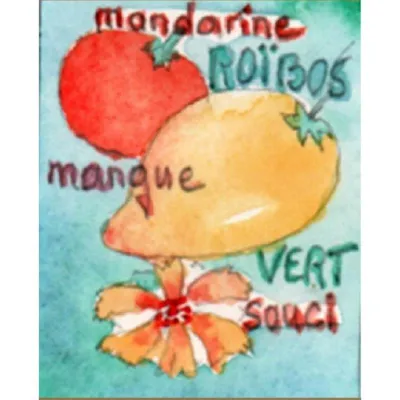 Le rooïbos vert Mangue Mandarine est un rooibos vert où mangue et mandarine sont associées à des fleurs de souci d'Auvergne
