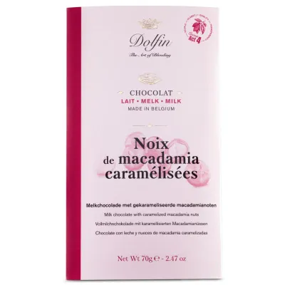 Chocolat au lait au Noix de Macadamia caramelisées