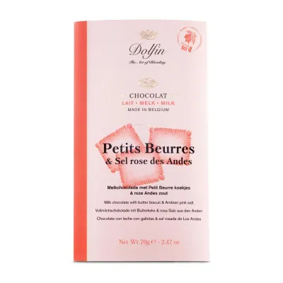 Chocolat au lait au Petits beurres & sel rose des Andes