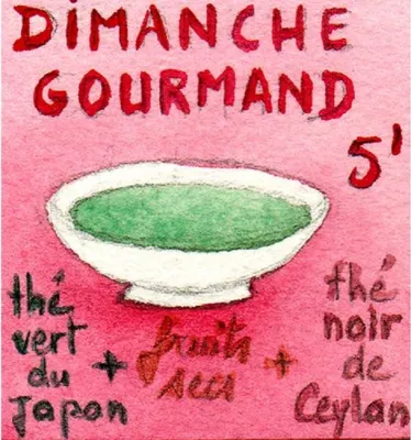 Nouvelle recette ! Un très bon thé noir de Ceylan est un thé vert avec éclats de chocolat, datte, amande, figue et une pointe de vanille.  Le tout crée une tasse veloutée et chaleureuse.