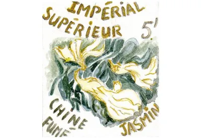 Le thé fumé de Chine Impérial supérieur est légèrement fumé, parsemé de fleurs de jasmin et de pointes blanches, que sont les bourgeons argentés. Aussi agréable à boire en mangeant du salé que du sucré.