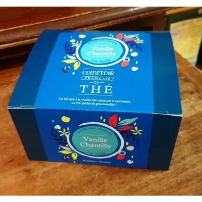 L'engouement pour cette "gourmandise", thé noir parfumé Vanille chantilly, s'explique par la sensation douce, onctueuse et enveloppante d'une vanille très crémeuse. Un vrai péché de gourmandise.