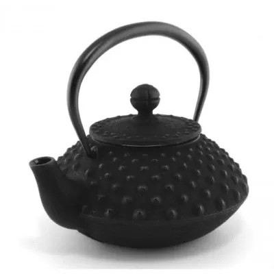 En boutique : demander la disponibilité. Théière Kambin Iwachu en fonte d'art du Japon, faite à la main, émaillée à l'intérieur et avec filtre à thé métallique amovible. Producteur : Iwachu Volume :  0,3 litres