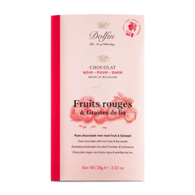 Chocolat noir Fruits rouges et graines de lin